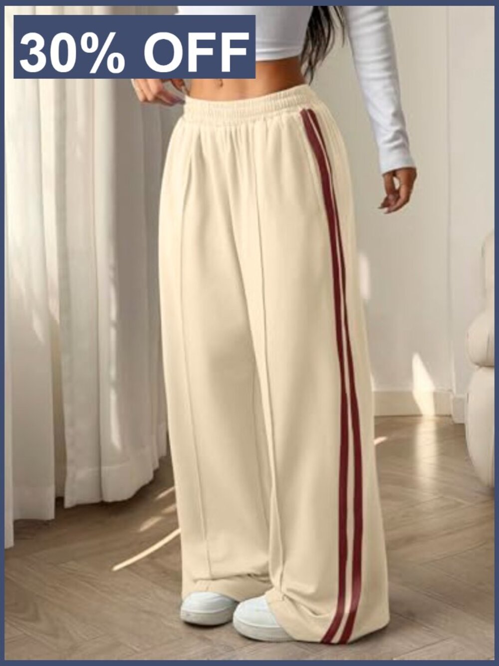 Straight Leg Sweatpants Baggy Lounge Joggers with Pockets - Picture 5 of 7